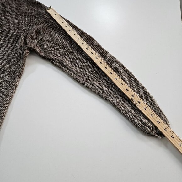 Banana Republic Linen Sweater Men M Brown Ombre LS Crewneck Sustainable Neutral - Picture 6 of 14